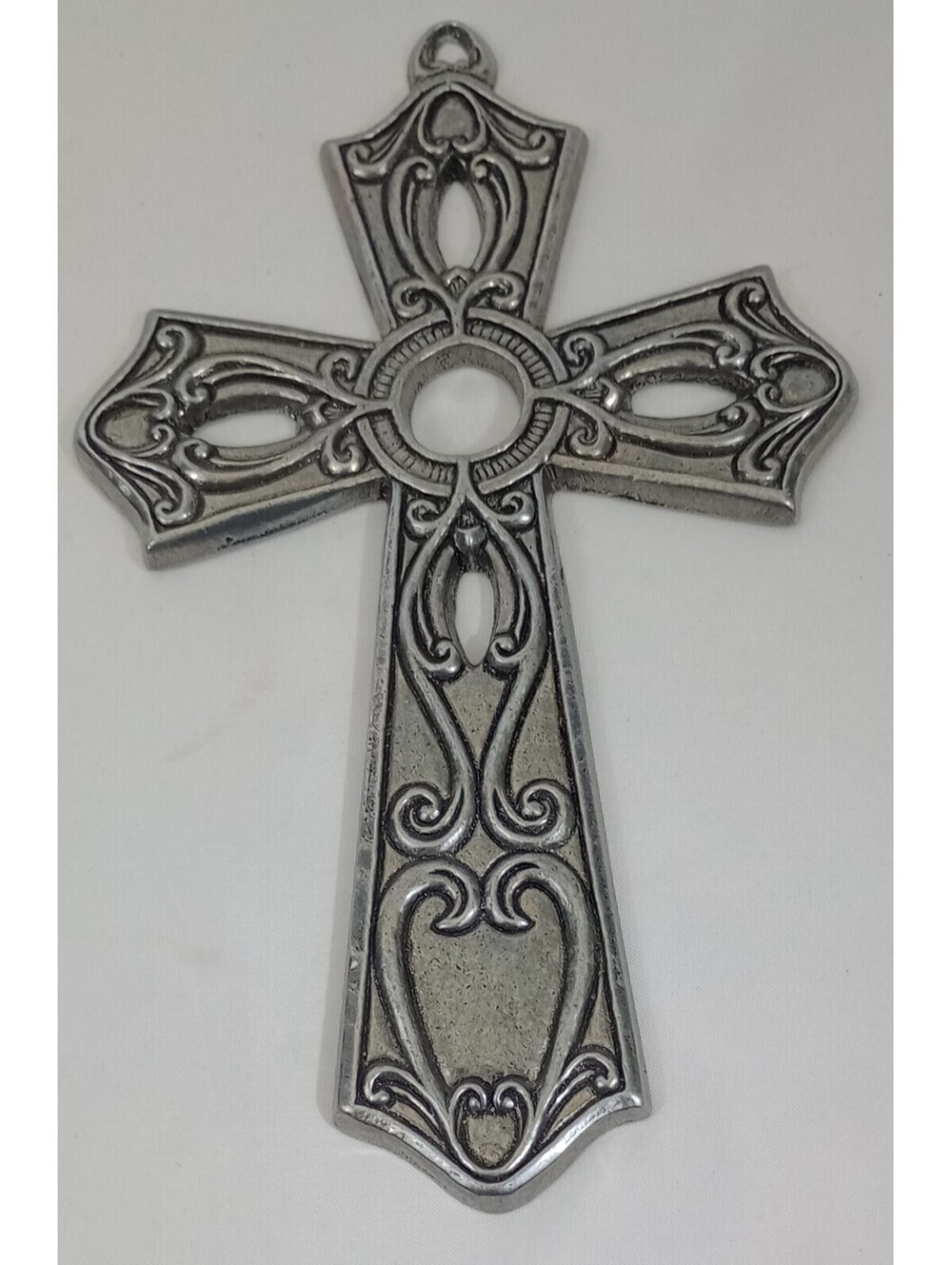 Christian CROSS Pewter 9.5" Tall x 6.0" Wide ORNATE 2000 Wall